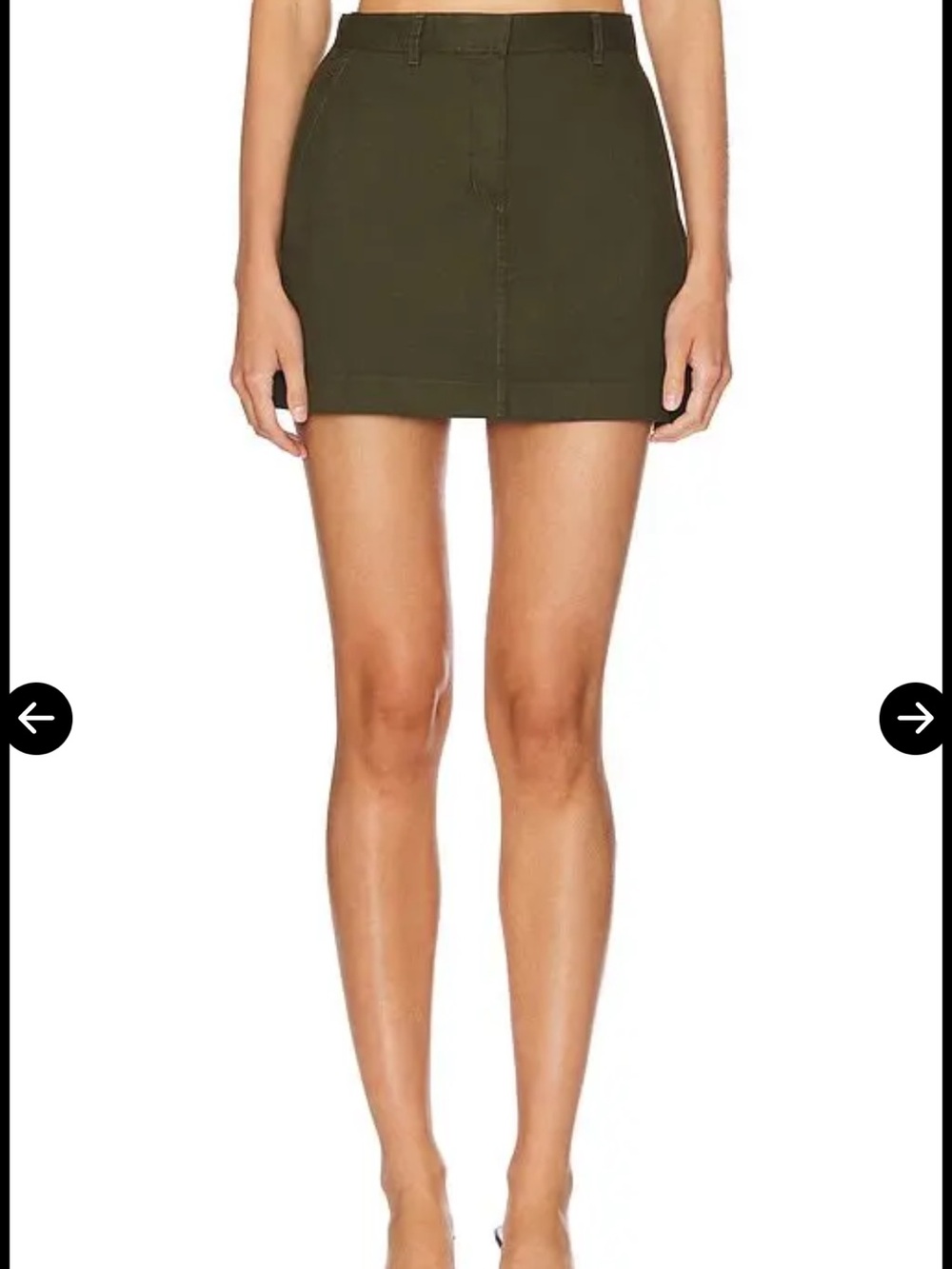 Theory Olive Green Mini Skirt